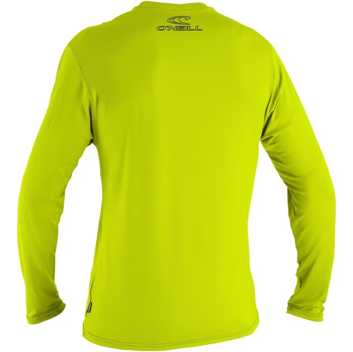 O'Neill Mnner Skins 2024 Basic Long Sleeve Rash Tee 4339 - Lime